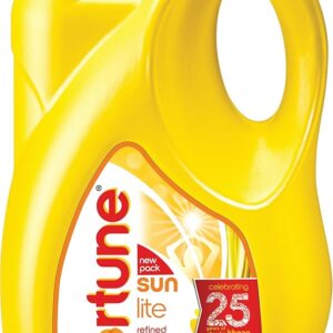 fortune sunlite refined sunflower oil, 4.35 kg jar