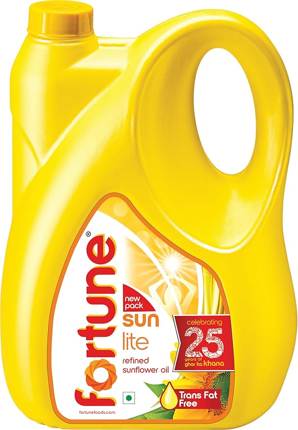 fortune sunlite refined sunflower oil, 4.35 kg jar fortune sunlite refined sunflower oil, 4.35 kg jar